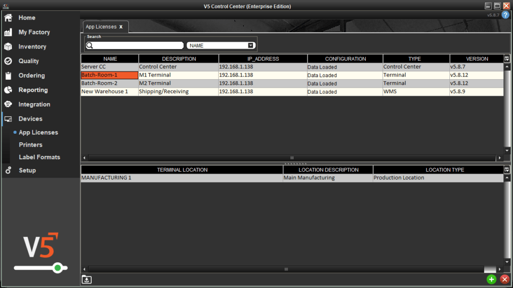 App Licenses Module Guide, V5 Traceability