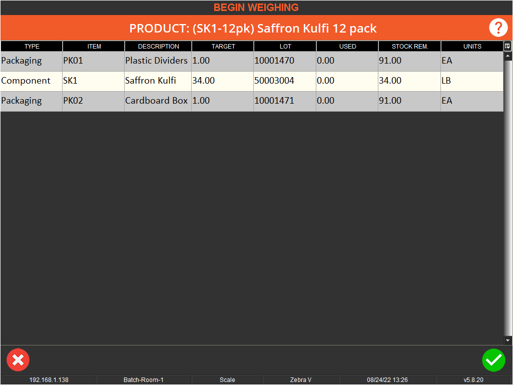 Product Information - Terminal Guide, V5 Traceability