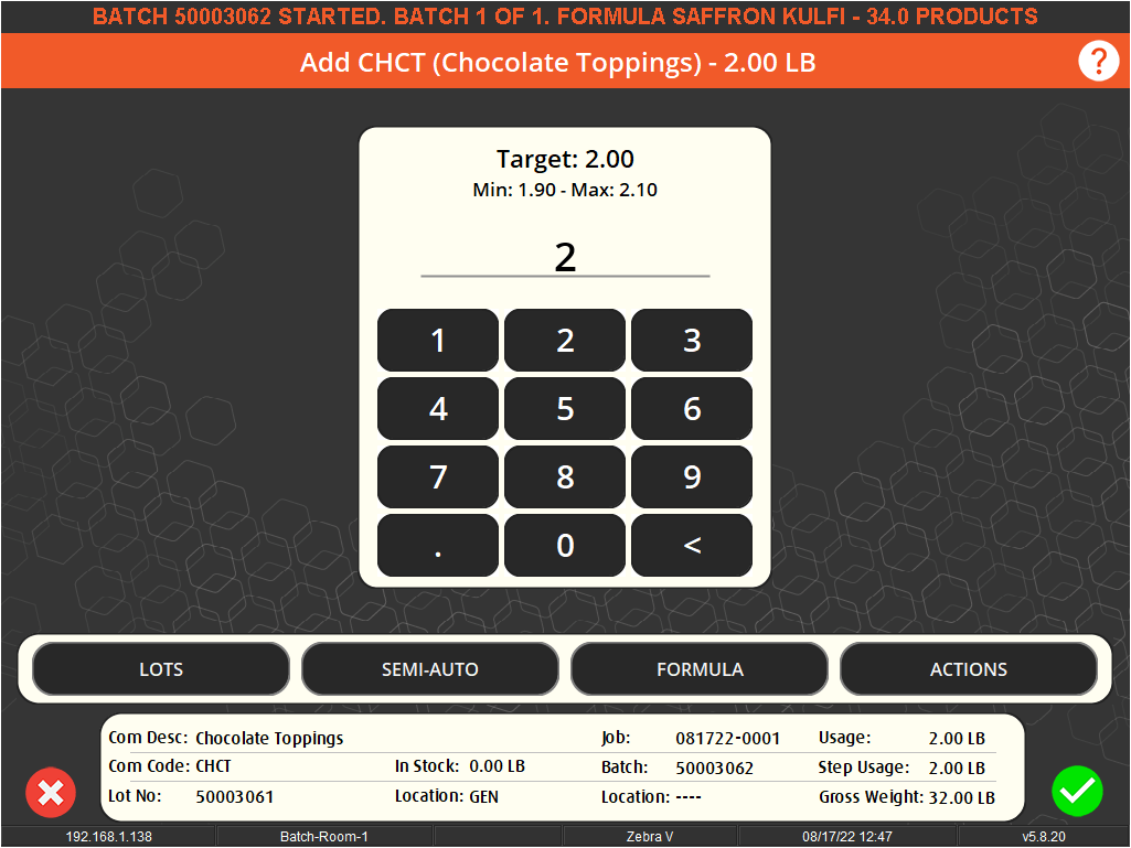 Formula Step - Terminal Guide, V5 Traceability