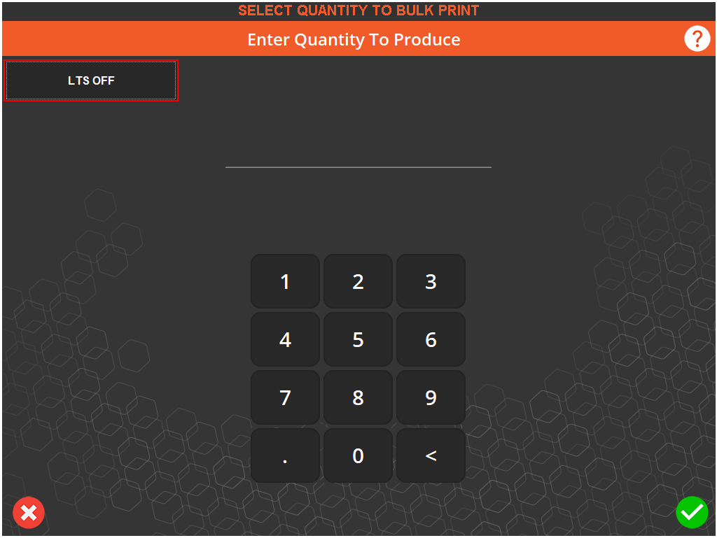 Bulk Labels - Terminal Guide, V5 Traceability