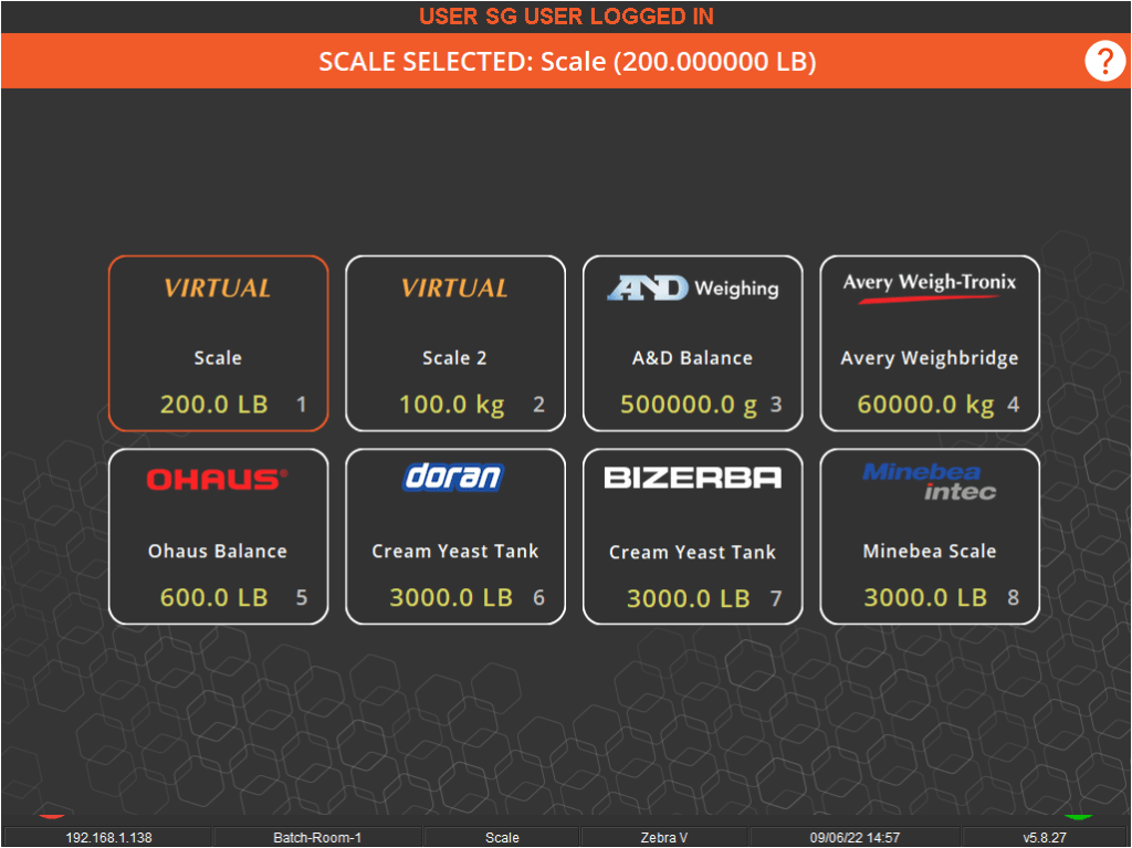 Scale Select - Terminal Guide, V5 Traceability
