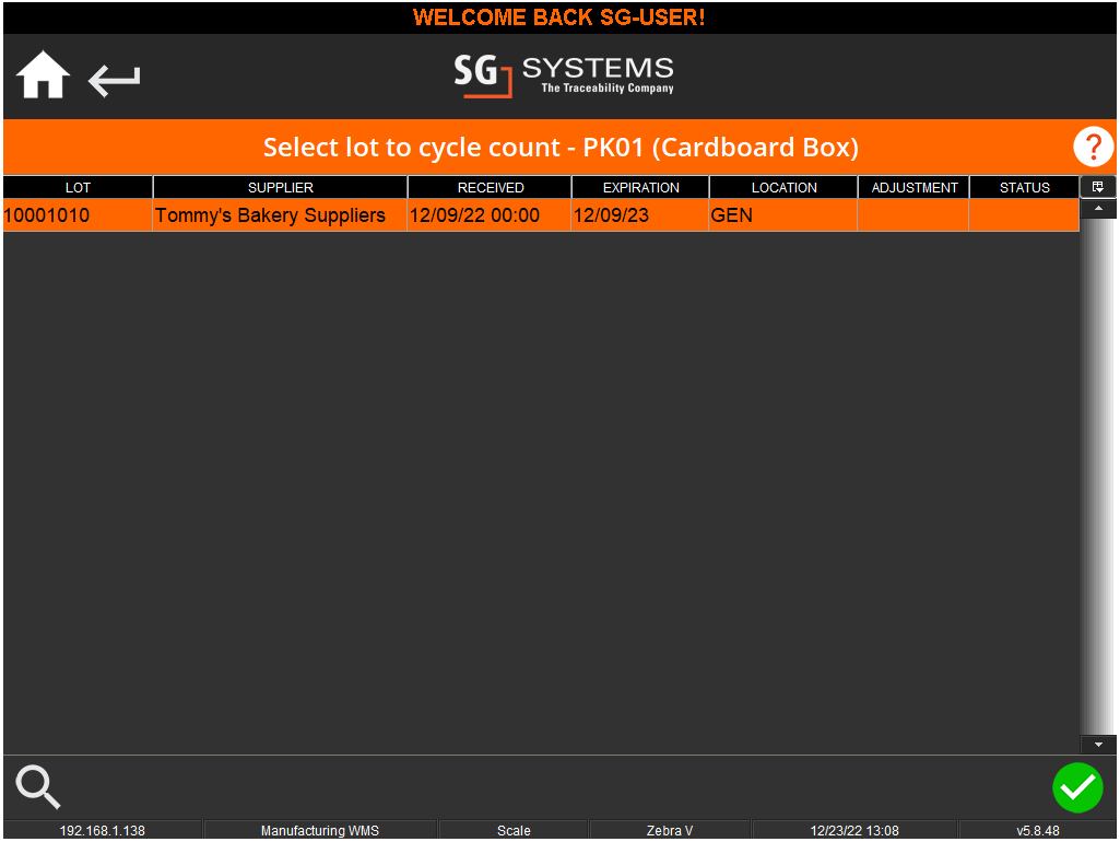 Cycle Count - Module Guide, V5 traceability